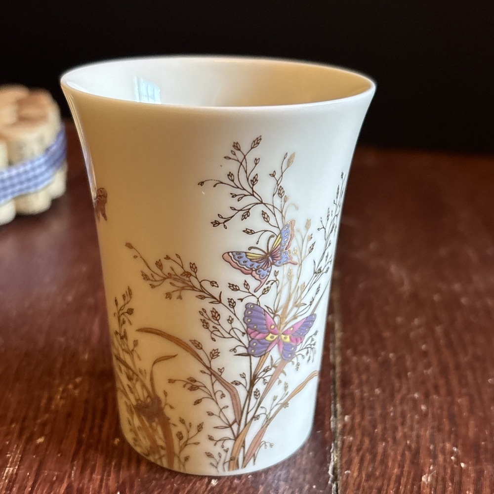 Vintage TAKAHASHI Hope San Francisco Porcelain Butterfly Beautiful Cup Japan
